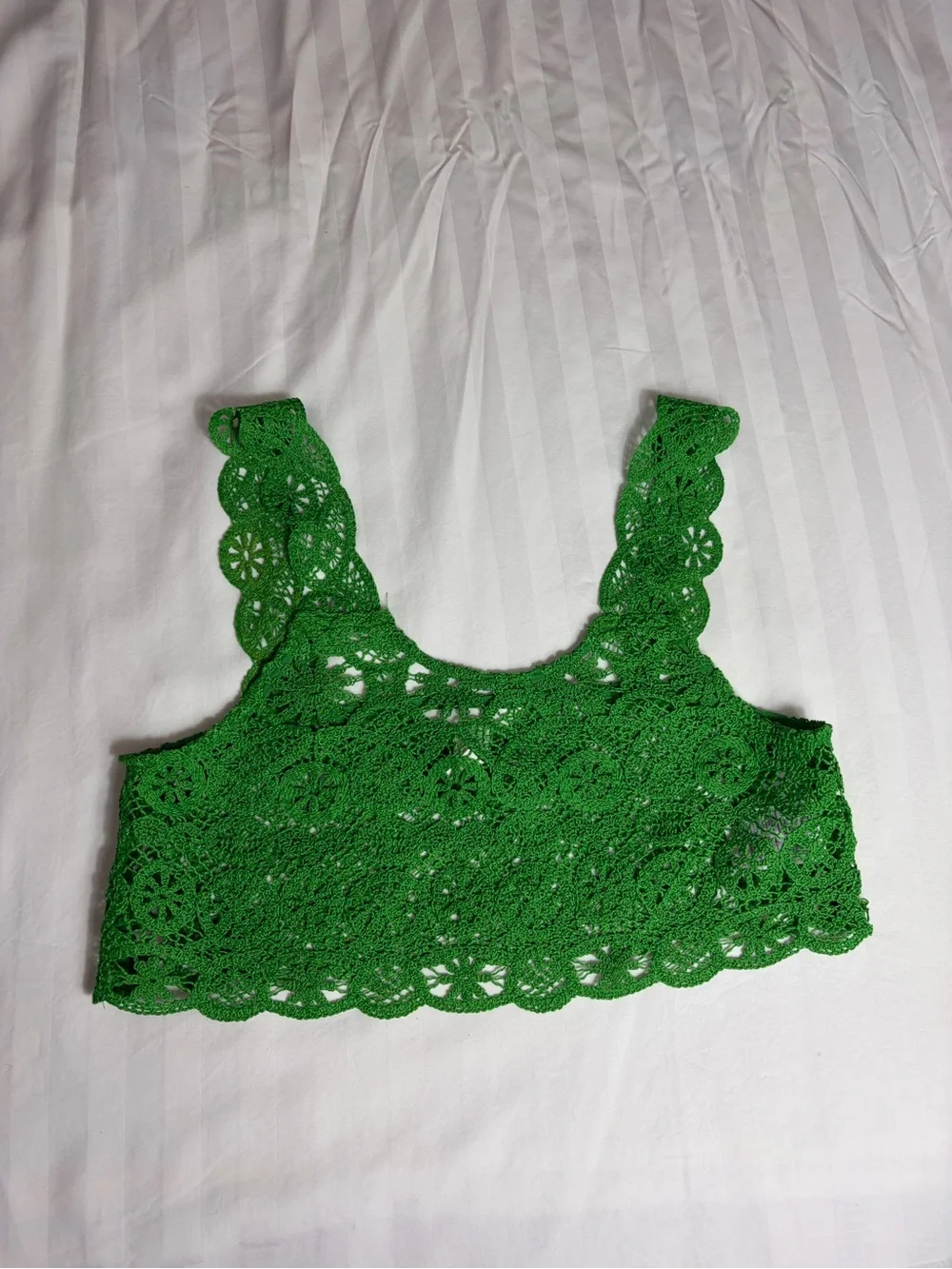 H&M green crochet